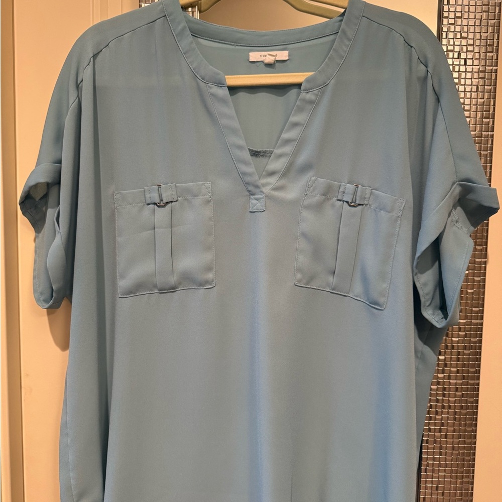 Maurices Sky Blue Blouse